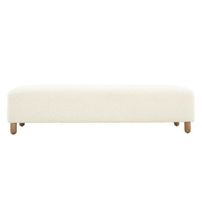 Ottoman, Wood Frame Footrest, Contemporary Ottoman