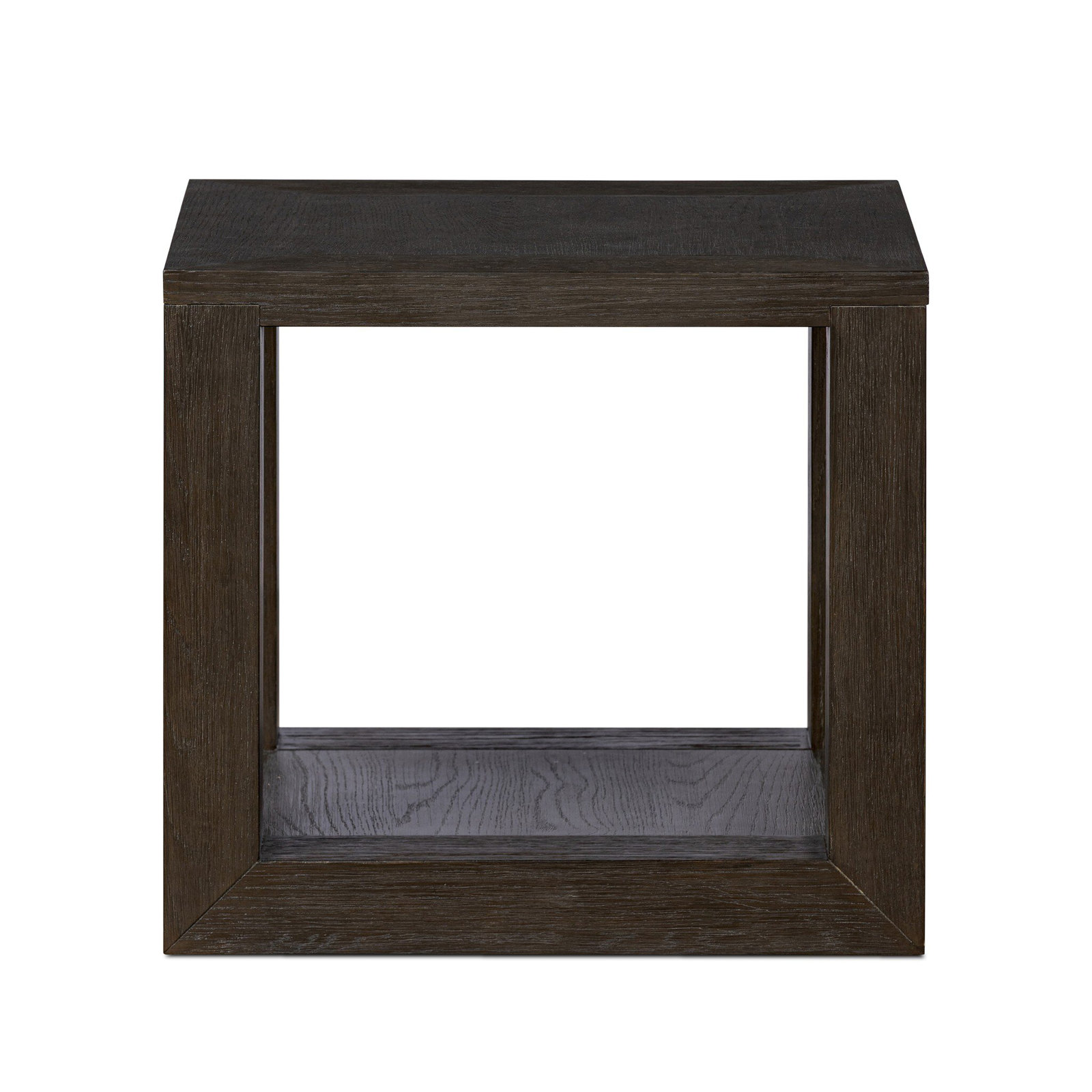 Edison End Table- Veneer, Dark Anthracite Oak