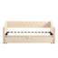 Lit de jour simple rembourré avec lit gigogne escamotable, lit d'invité beige pour enfants, petits espaces-782796364