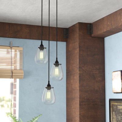Luminaire suspendu grappe 3 lumières Chelsea