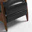 Fauteuil inclinable moderne en cuir Irie Mid-Century avec structure en bois massif-911333721