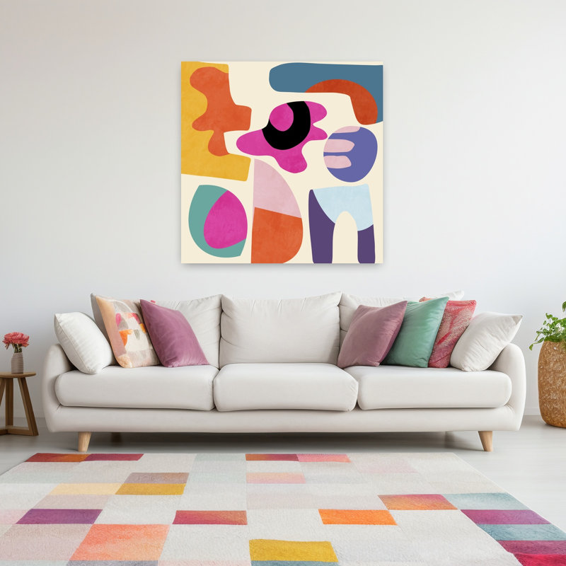 Art contemporain, art contemporain abstrait, H 48 po x l 48 po