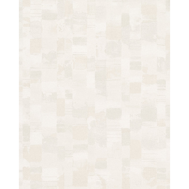 Hilson 53cm x 10.05cm Textured Matt Paste the Wall Wallpaper Roll, Light Cream