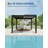 Louvered Pergola with Adjustable Roof, Reinforced Aluminum Frame & Drainage System for Patio-119317946
