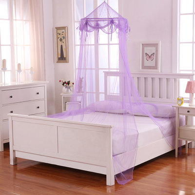 Rideau à baldaquin pour enfant avec arceau diaphane pliable Buttons and Bows