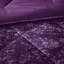 Édredon et oreiller en velours mauve pour lit simple / simple TG, literie avec coussins décoratifs