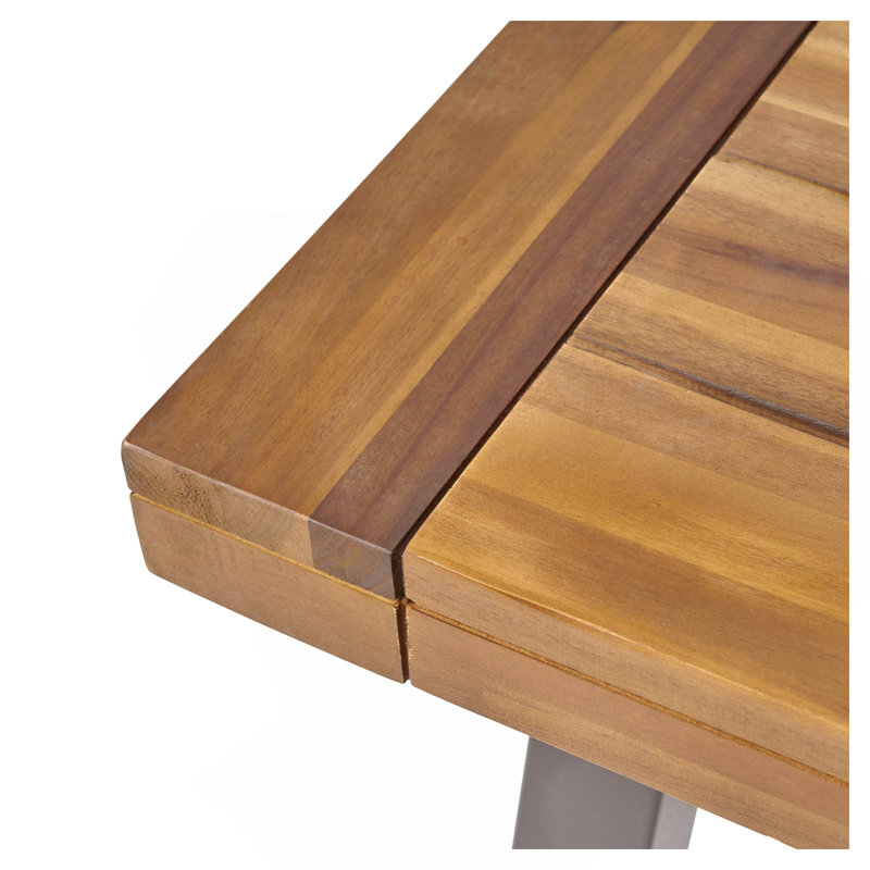 Patio Table, Black, Brown