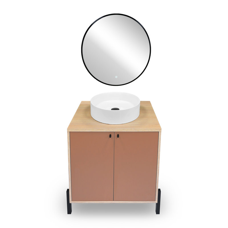 Azelle 169.2mm Bathroom Vanity with Basin, Apricot
