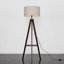 Ismay 149 cm Morrigan Wood Tripod Floor Lamp with Shelf & XL Reni Shade-1931649193-1931688564-1931649187