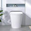 Toilette de bidet avec télécommande, siège chauffant, eau chaude instantanée, séchage à l'air chaud, affichage à DEL de couleur à 256 couleurs, fonctionnement à coup de pied intelligent, couvercle à ouverture / fermeture automatique, sécheuse, croissant de lune
