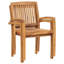 Chaise de patio en teck avec coussins West Boylston-63662381