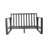 Double Sofa + Rectangular Coffee Table, Light Gray Cushions JM 9017 (Tino Tino)