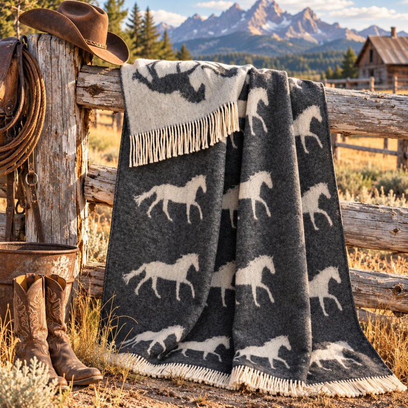 JJ Textile Equestrian White Horse