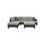Canapé modulaire contemporain en polyfibre gris et lin