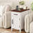 Narrow End Table With Charging Station, Flip-top Outlet & Usb-c, Nightstand With Drawer And Cabinet-1120504524-1120504522