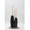 Salar Decorative Ceramic Candleholder With Gold Leaf Solid Wood Plynths By Andean, In Stock