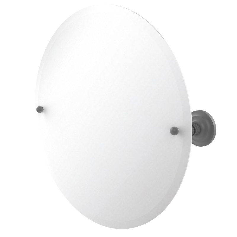 Miroir rond 22 po Gober, Gris mat