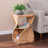 Engure Glass Tray Top End Table with Storage