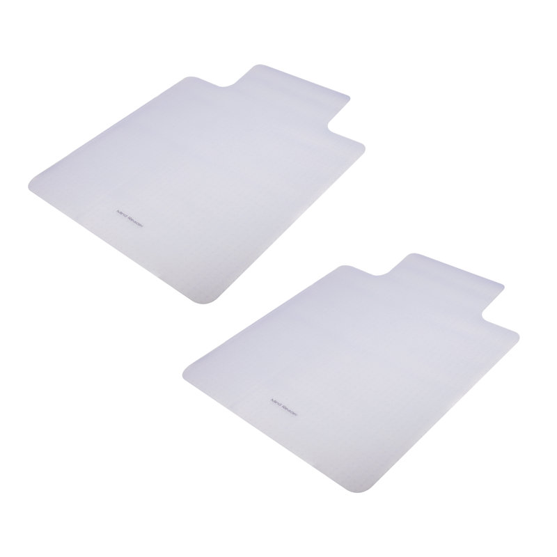 Tapis de chaise de bureau pour tapis, PVC, L 47,5 po x l 35,5 po x H 0,125 po, paquet de 2