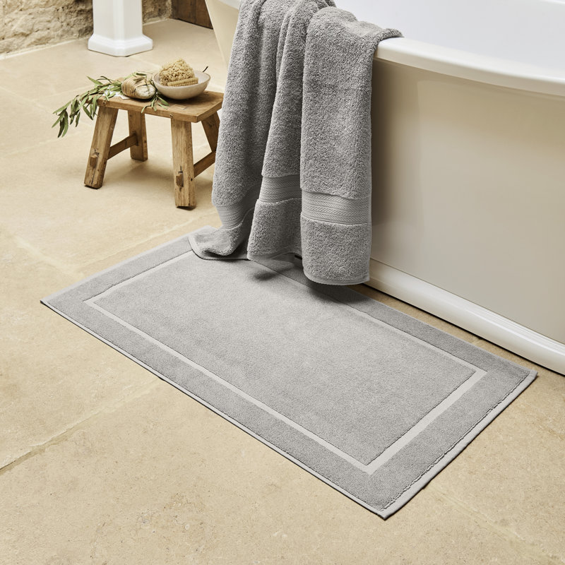 Renaissance Towelling Bath Mat, Dove Grey