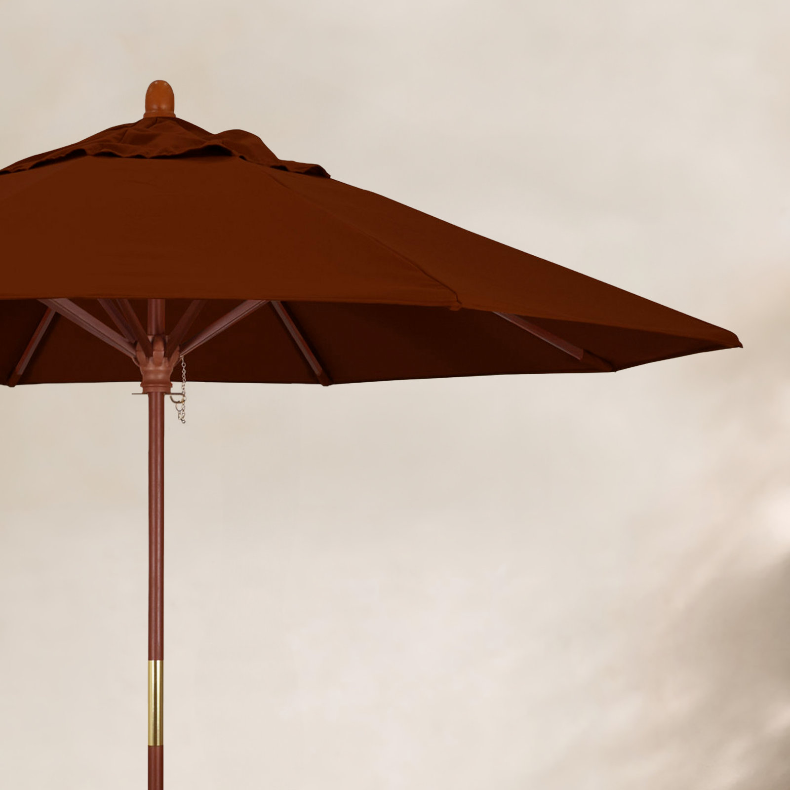 Manford 108'' Outdoor Umbrella, Brick Performance Canvas
