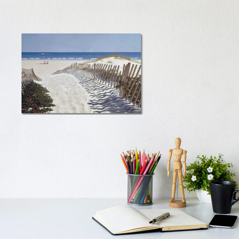 Walk To The Beach by Zhen-Huan Lu - Print on Canvas, 20.32 cm H x 30.48 cm W, Wrapped Canvas