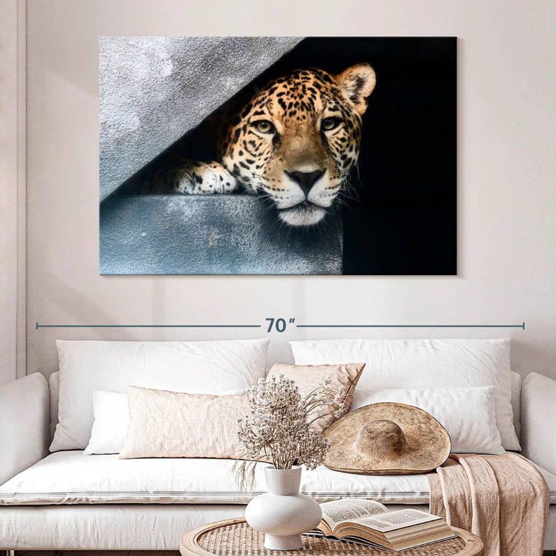 Brampt Peeking Jaguar, 34" H x 51" W