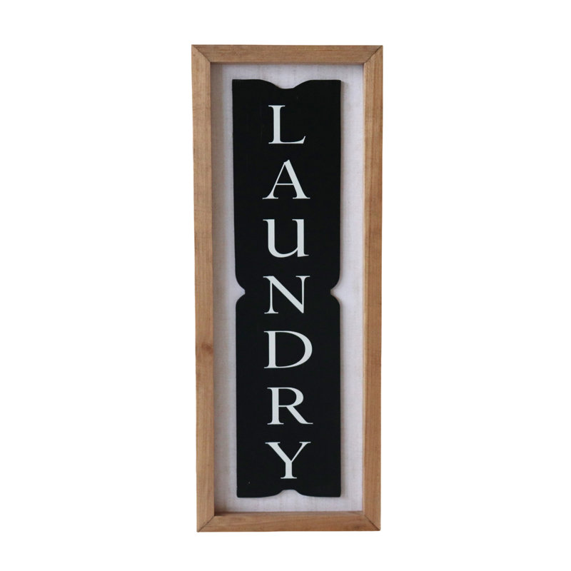 Enseigne de buanderie noire 17,99 po