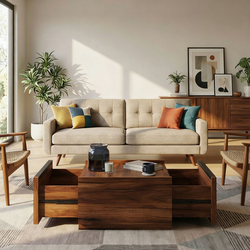 Table basse 31 pouces avec tiroirs