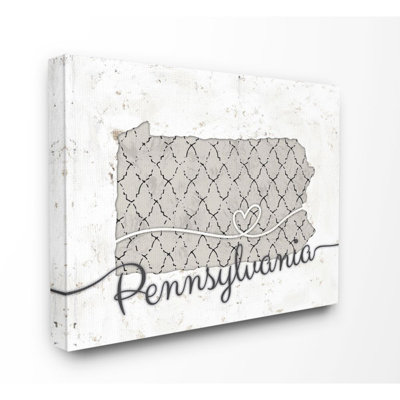 « pennsylvanie patterned gray state », impression sur toile