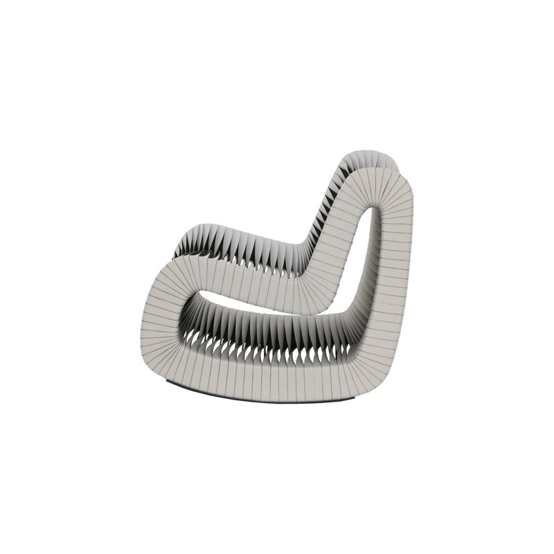 Seat Belt Rocking Chair, Gray/Black