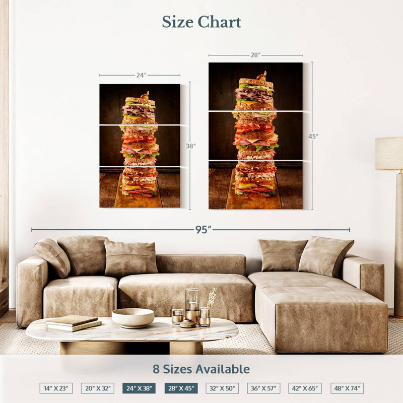 Yarlin Sandwich Stack, 38" H x 24" W