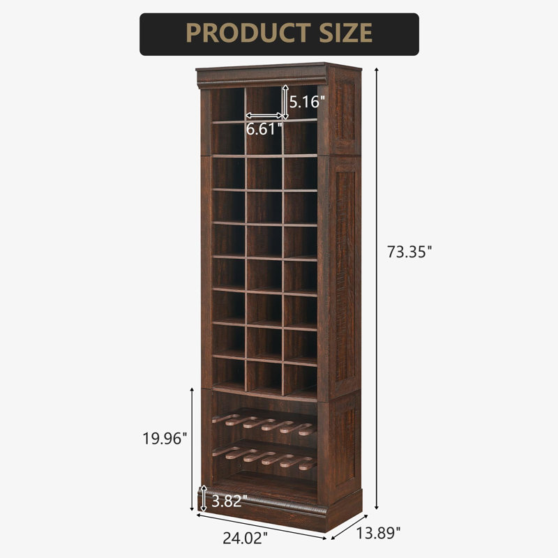 10-Tier Shoe Storage Cabinet, Tall Wooden Shoe Rack with 27 Cubbies, Freestanding Shoe Organizer for Entryway, Living Room
