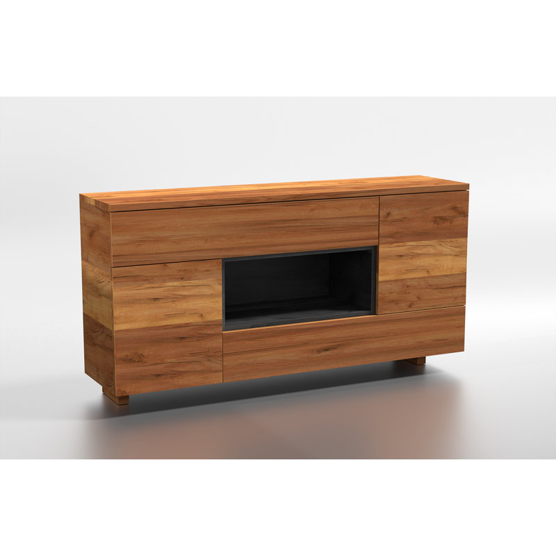 Laggan Solid Wood 180cm W 2 - Drawer Chest of Drawers, Walnut Brown