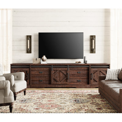 Laziza 3 in 1 Morden Farmhouse TV Stand for TVs up to 110" by Gracie Oaks