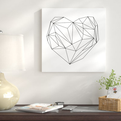 «Heart Graphic I» - Impression sur toile tendue