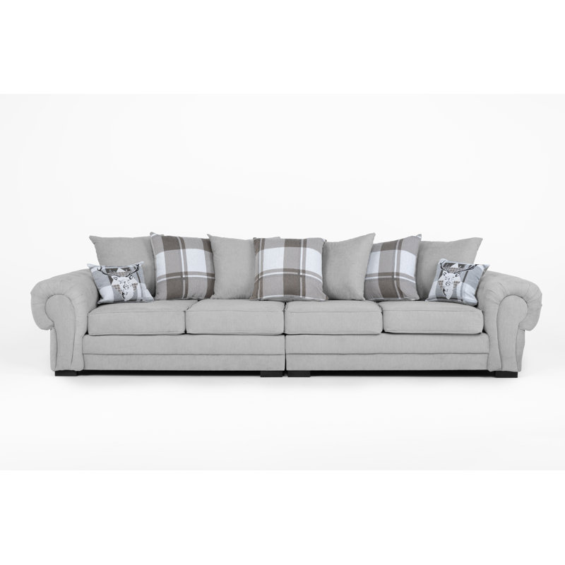 Elkland 4 Seater Sofa, Silver