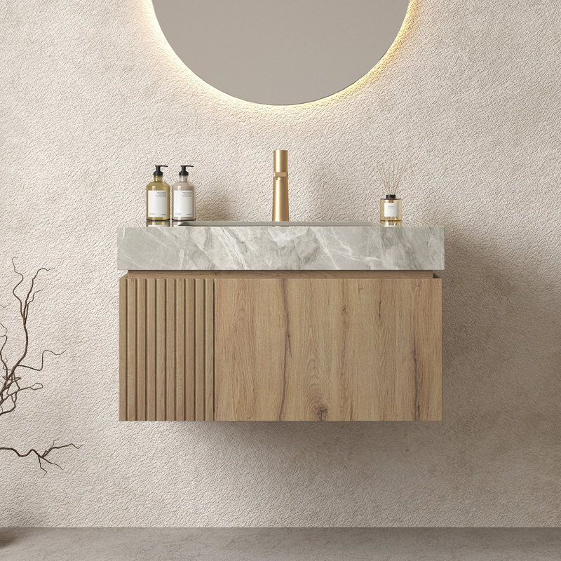 Meuble-lavabo 30 po avec lavabo, 30", Espresso, Beige