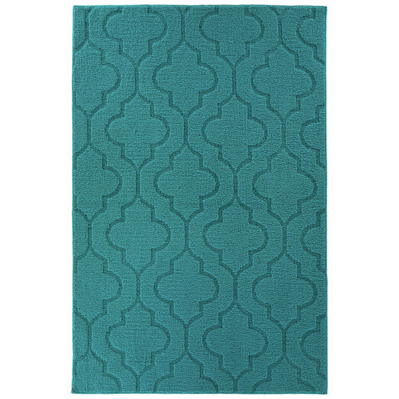 Tapis d'intérieur / extérieur touffeté à motif géométrique Selig, Rectangle 4 pi x 6 pi