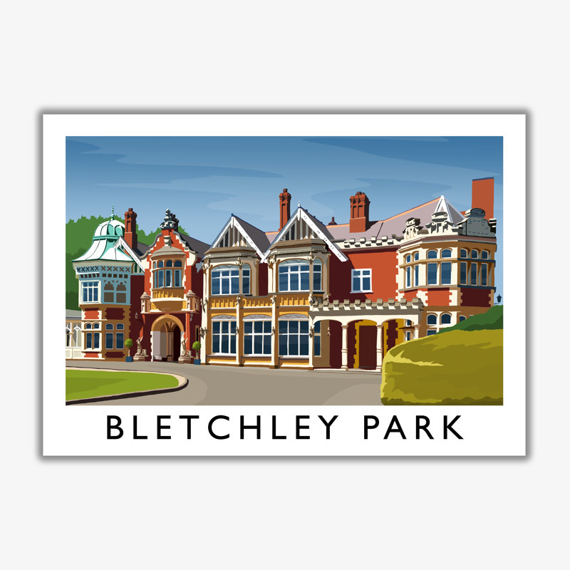 Bletchley Park - Print, 30cm H x 40cm W x 3cm D, No Framed