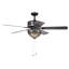 Ventilateur de plafond standard à 5 pales de 15 po avec chaîne de traction et ensemble d'éclairage inclus Isabeau