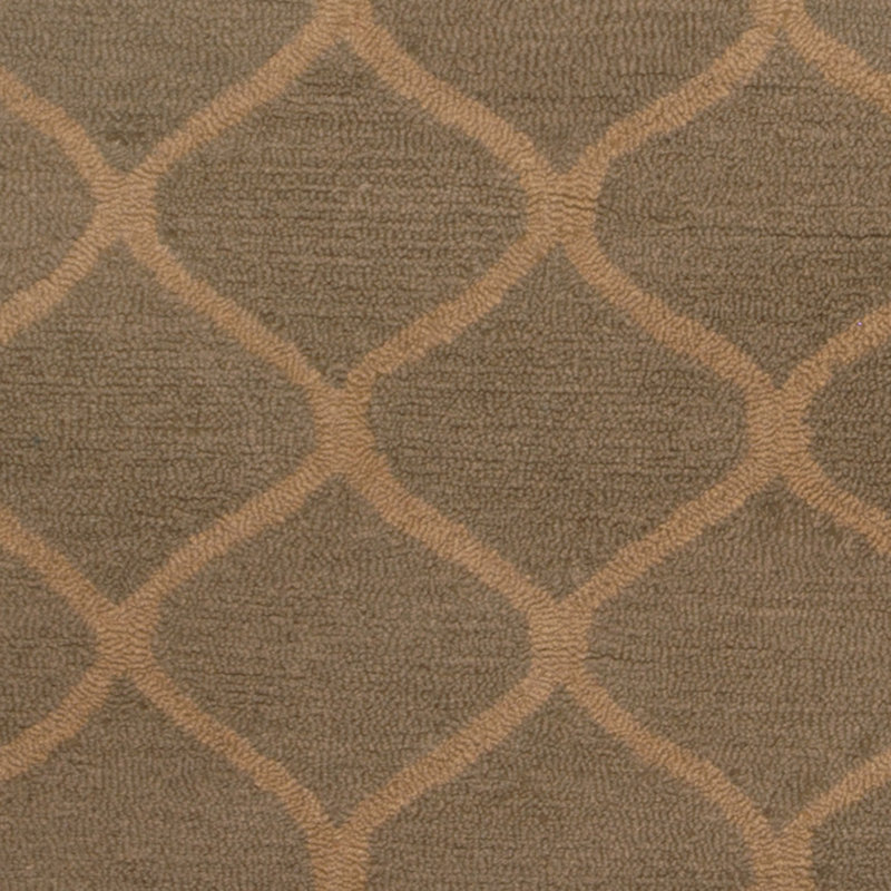 Tapis brun / gris touffeté à la main