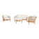 Ensemble de patio 4 pièces Lyal - causeuse, 2 chaises, table basse