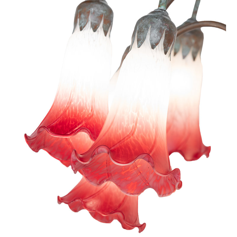 Meyda Tiffany & Stained Glass Tree Floor Lamp, Pink/White