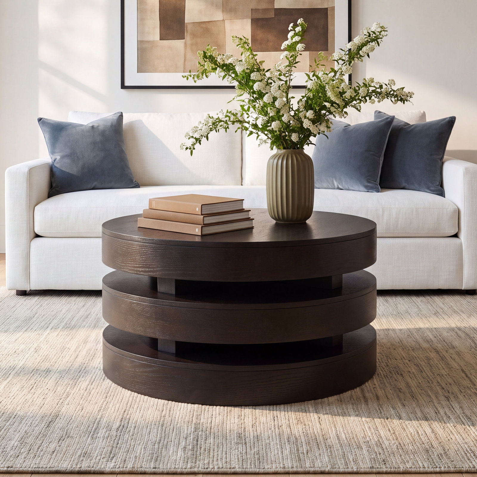Givry Single Coffee Table, Espresso Wood