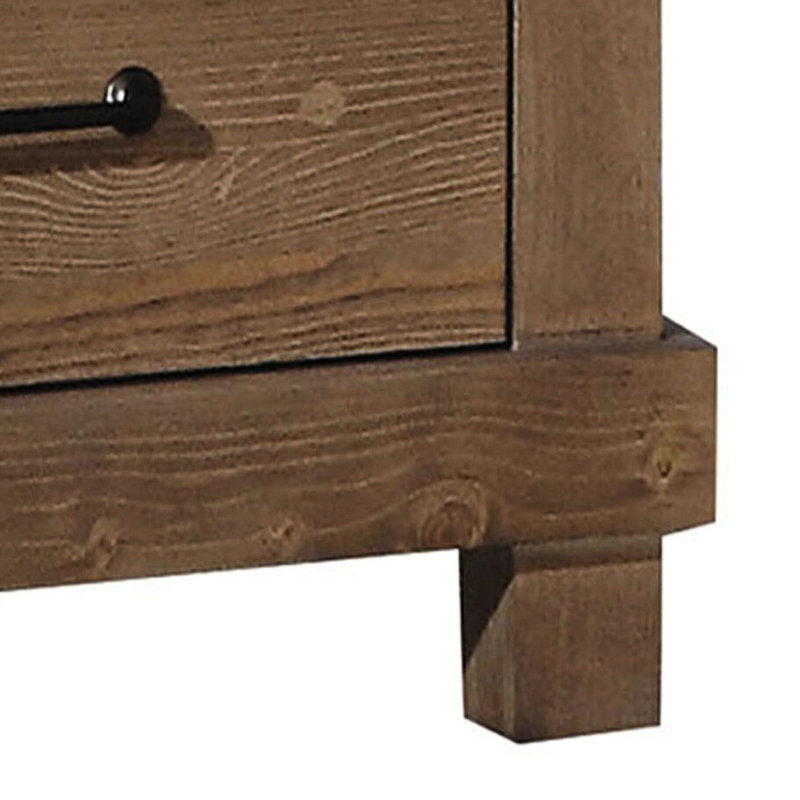Table de chevet rustique 2 en chêne antique - Ajoute du caractère à la décoration de la chambre à coucher avec chaleur et style