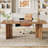 63” Farmhouse Dining Table For 4–6 People-1089909314