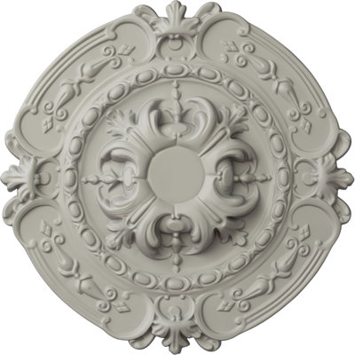 Médaillon de plafond Endurathane Bradford, DE 18 1/8 po x P 3 3/4 po x P 1 1/8 po (convient aux auvents jusqu'à 4 3/8 po), fini craquelé Gobi peint à la main