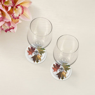 Sous-verres ronds en cuir Vegan