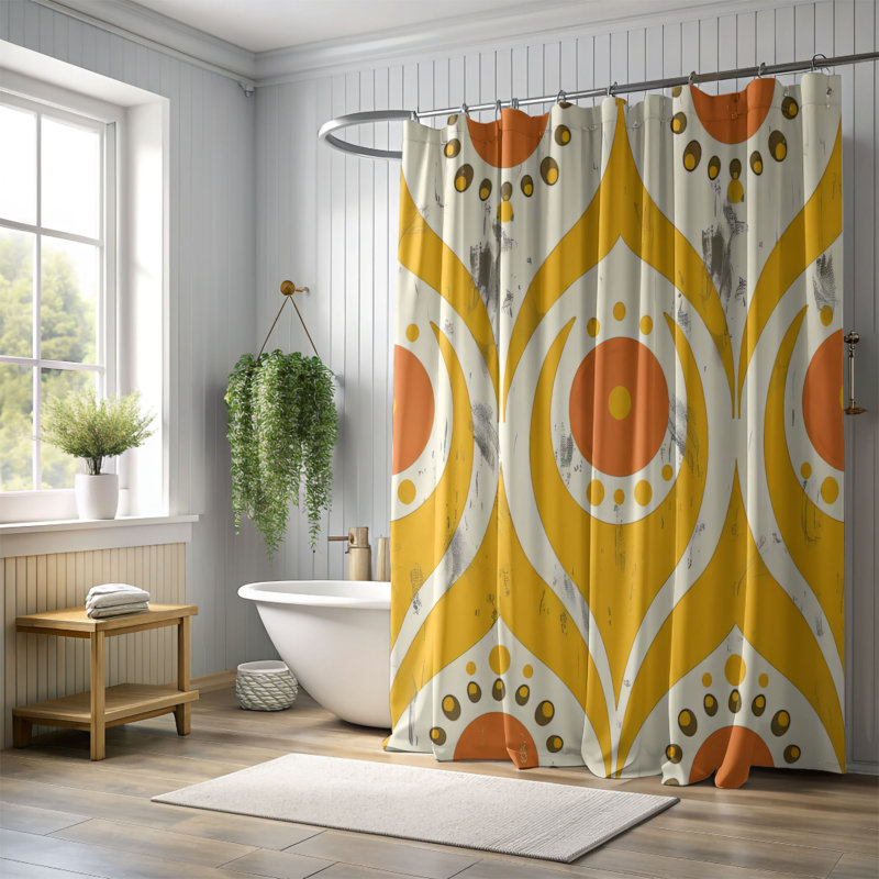 Rideau de douche Boho Art - Premium, H 74 po x l 71 po
